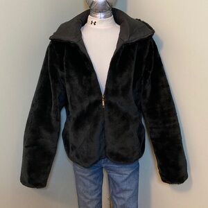 Reitmans Reversible Black Teddy Jacket